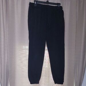 Size S DIVIDED Black Jogger Sweatpants with Elastic Cuffs